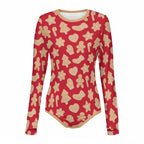 Gingerbread Dreams Long Sleeve CuddleSuit