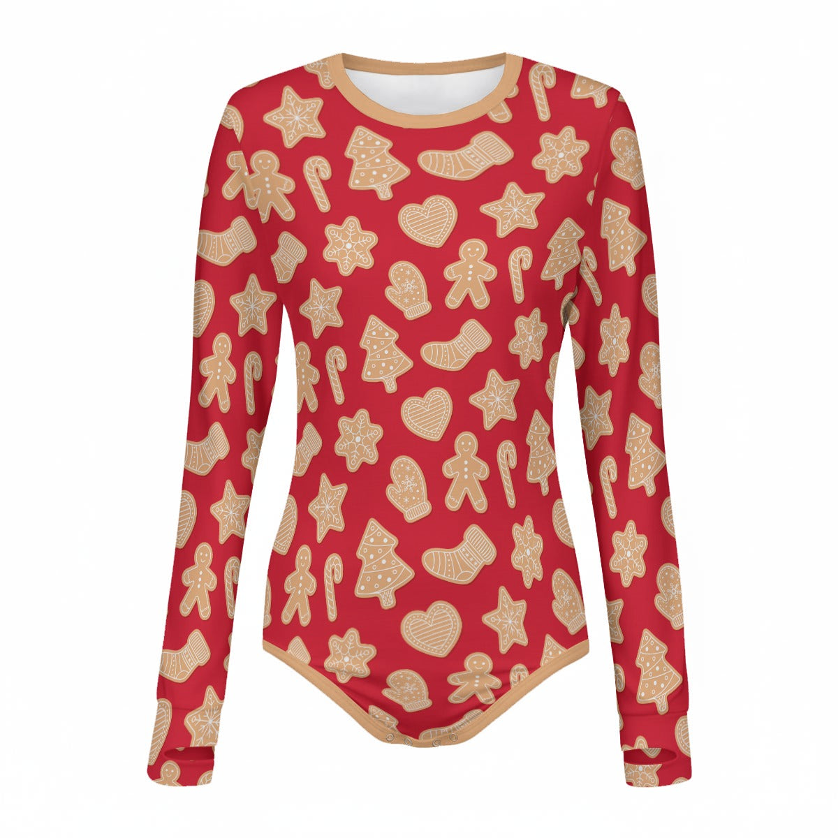 Gingerbread Dreams Long Sleeve CuddleSuit