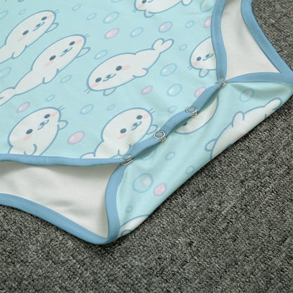 Bubbly Seal Short Sleeve CuddleSuit