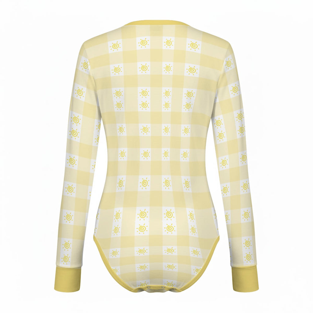 Sunny Plaid Long Sleeve Bodysuit