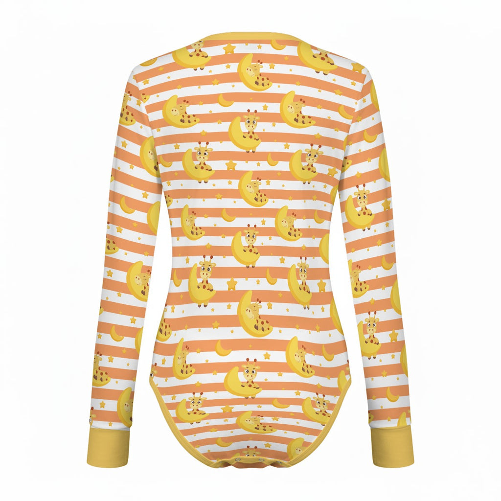 Moonbeam Giraffe Long Sleeve CuddleSuit