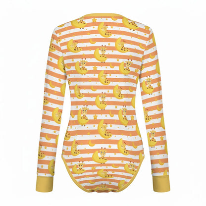 Moonbeam Giraffe Long Sleeve CuddleSuit - Puppy's Aesthetics