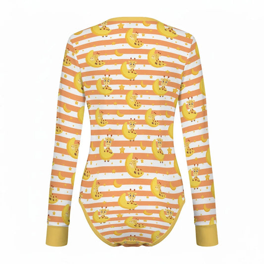 Moonbeam Giraffe Long Sleeve CuddleSuit - Puppy's Aesthetics