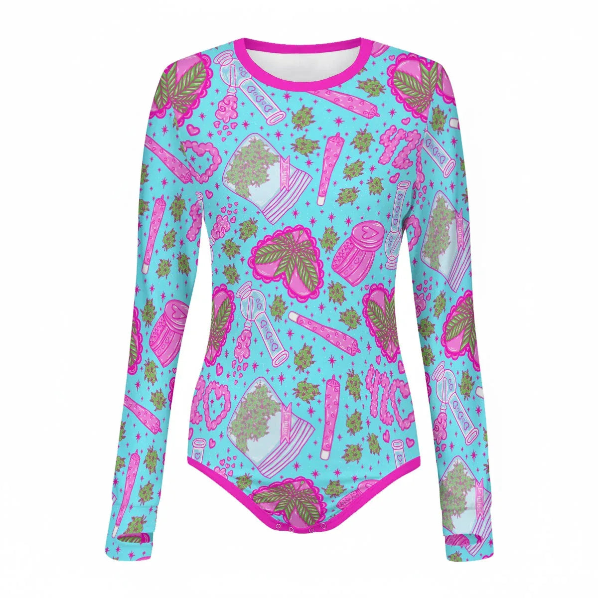 Blazed N’ Dazed Long Sleeve CuddleSuit - Puppy's Aesthetics