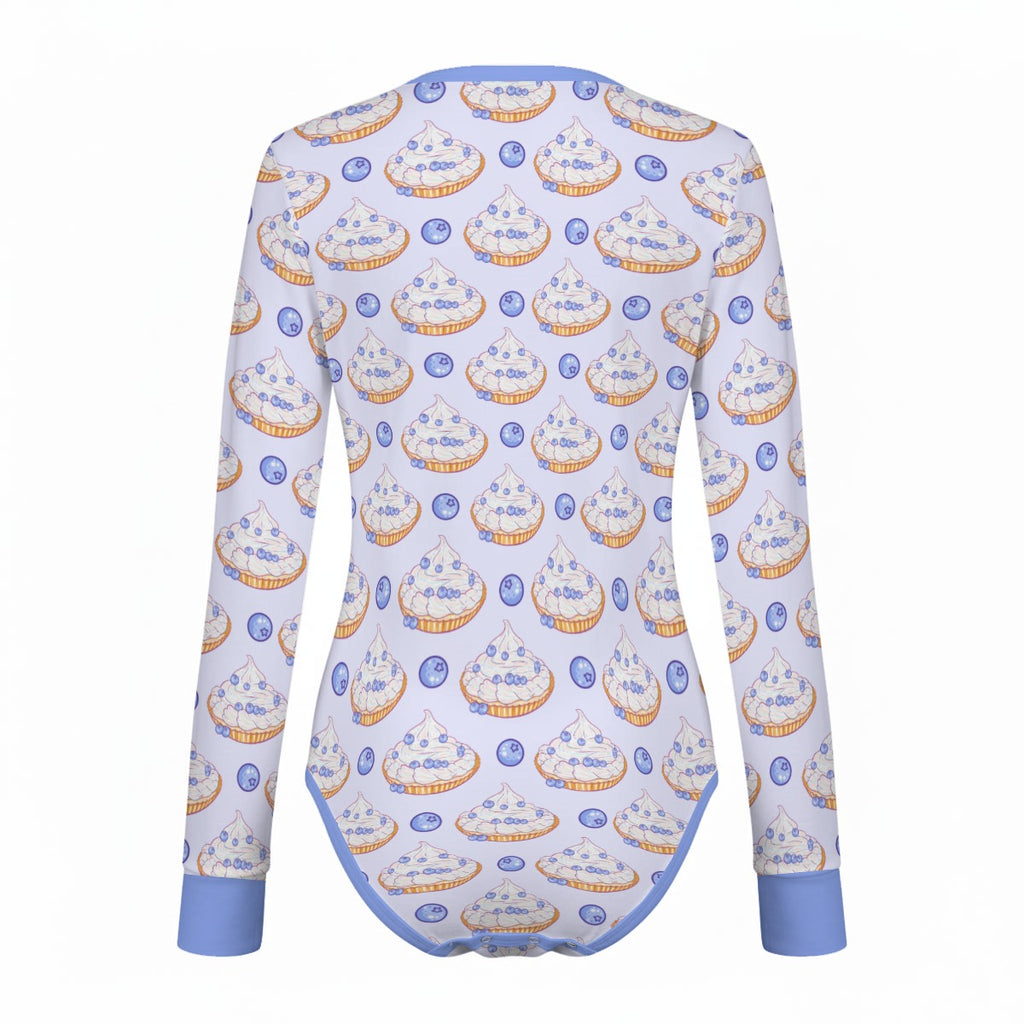Blueberry Baby Long Sleeve CuddleSuit