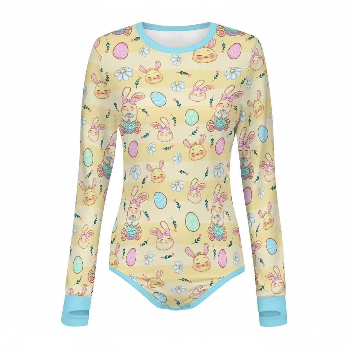 Pastel Bunny Dreams Long Sleeve CuddleSuit - Puppy's Aesthetics