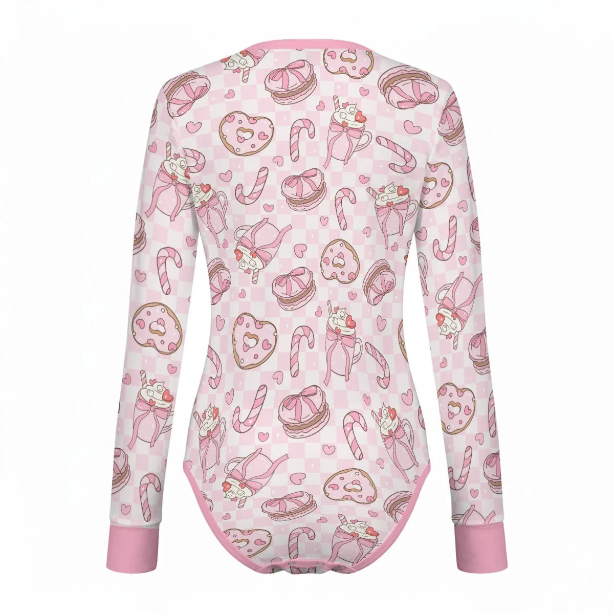 Sugar Plum Sips Long Sleeve CuddleSuit - Puppy's Aesthetics