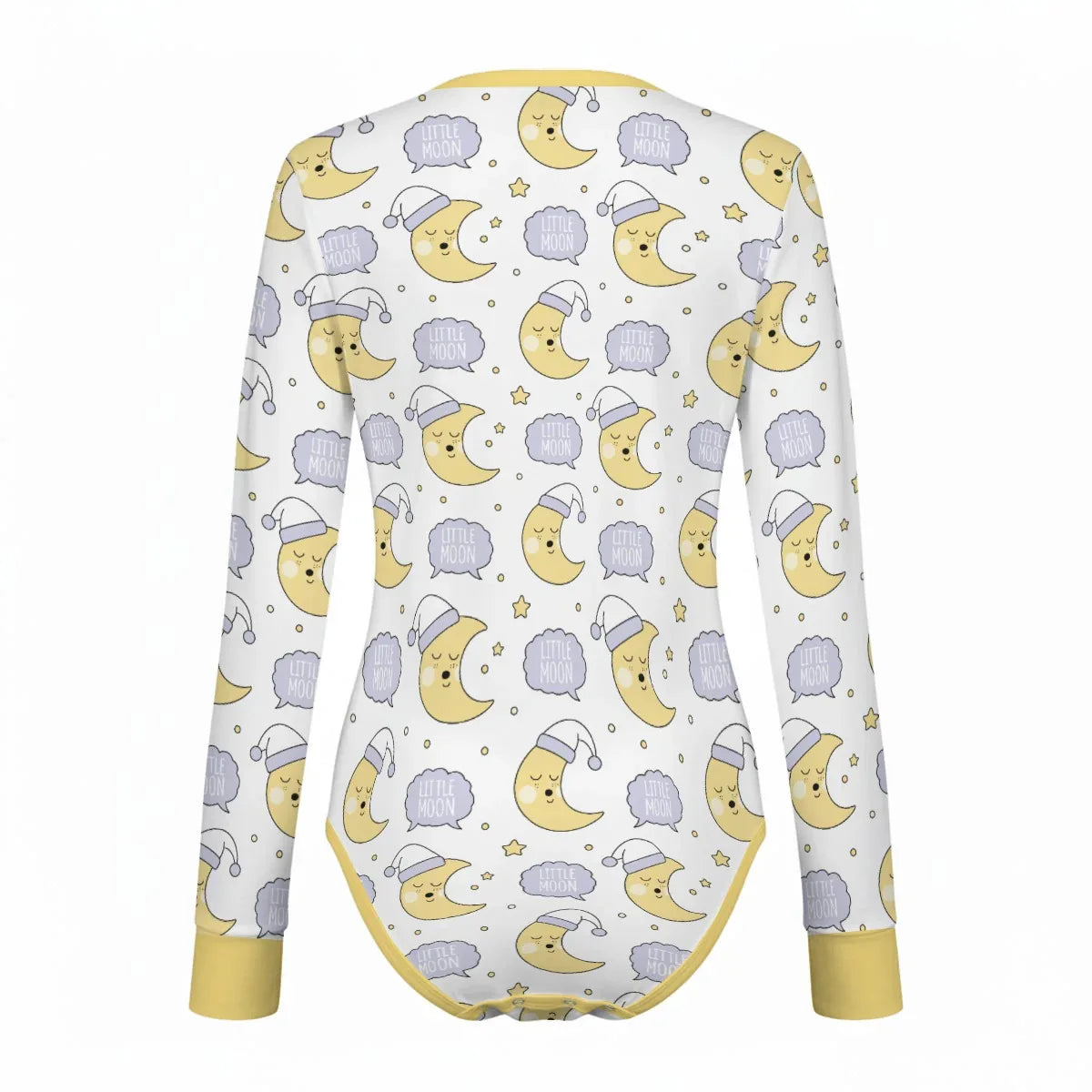 Sleepy Little Moon Long Sleeve Bodysuit - Puppy's Aesthetics