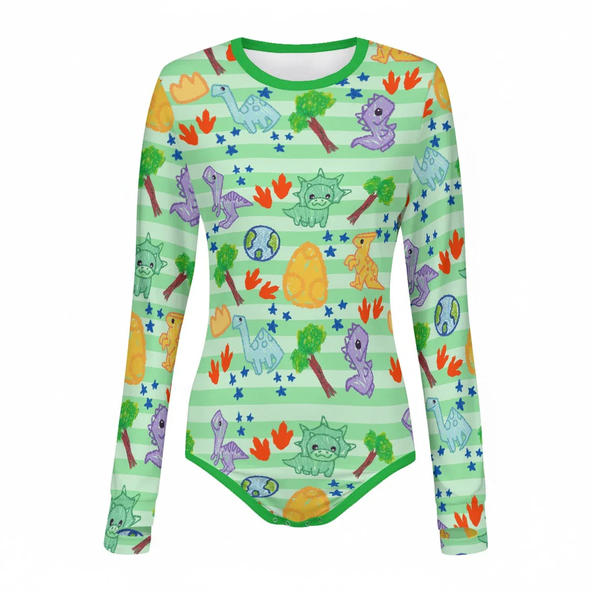 Dino Doodles Long Sleeve CuddleSuit - Puppy's Aesthetics