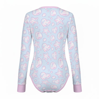 Kawaii Bubbles Long Sleeve CuddleSuit