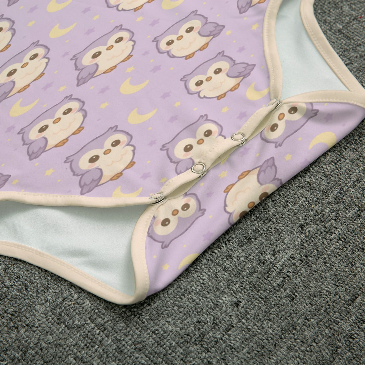 Moonlit Hoot Short Sleeve CuddleSuit