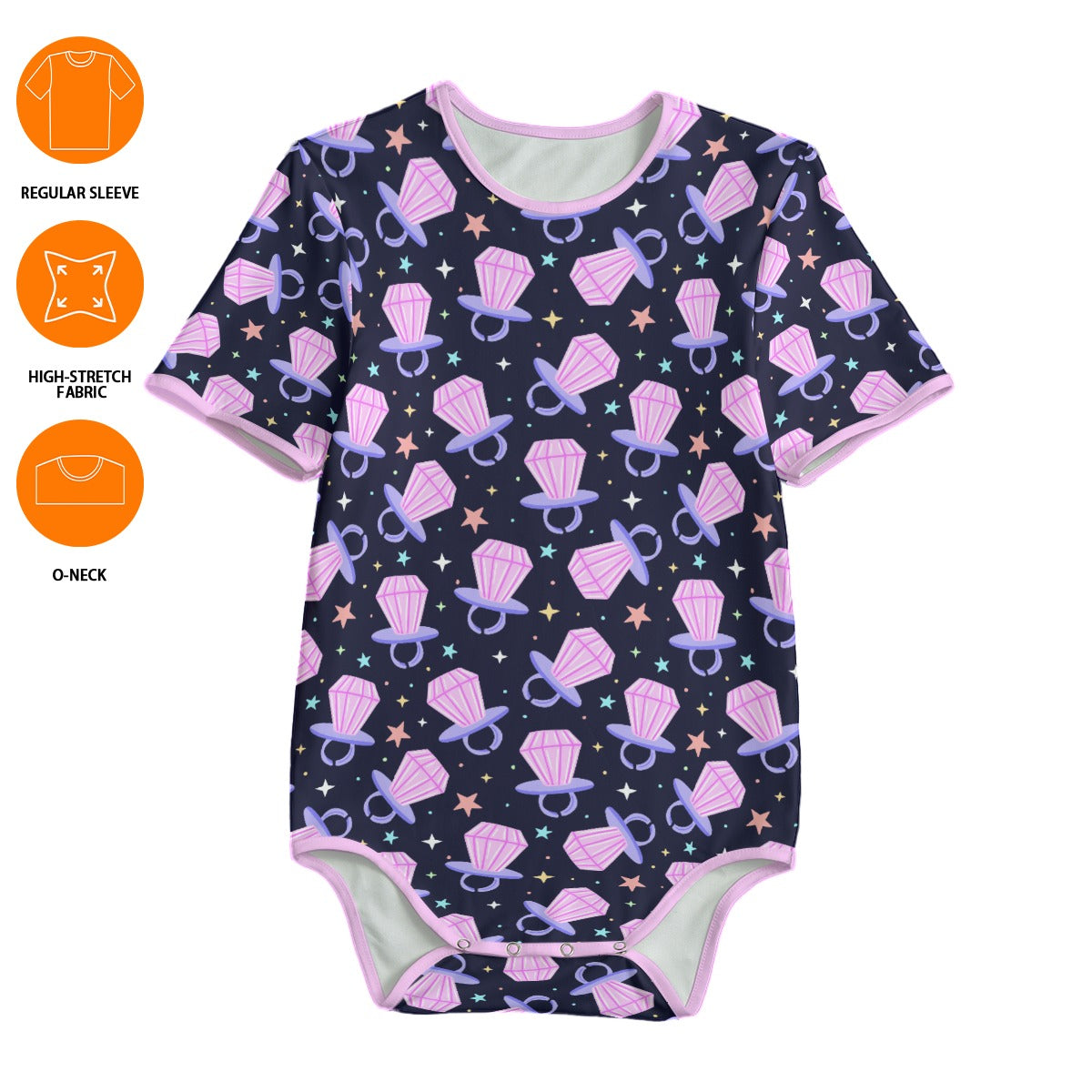 Candy Jewel Short Sleeve CuddleSuit