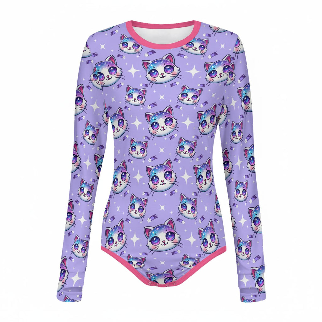 Galaxy Kitty Long Sleeve CuddleSuit