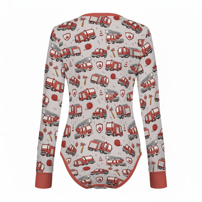 Little Firehouse Long Sleeve CuddleSuit