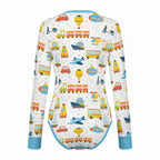 Playful Transport Long Sleeve CuddleSuit