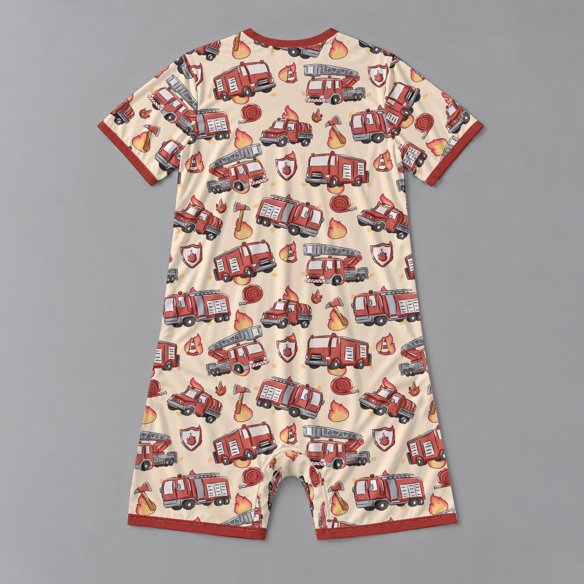 Little Firefighter Play Snap Romper