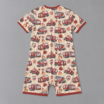 Little Firefighter Play Snap Romper