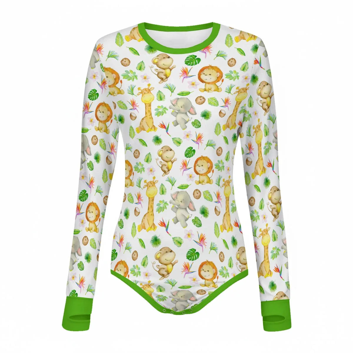 Jungle Friends Playtime Long Sleeve CuddleSuit - Puppy's Aesthetics
