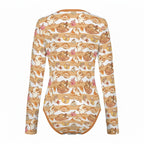 Sweet Picnic Long Sleeve CuddleSuit