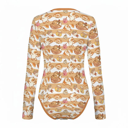 Sweet Picnic Long Sleeve CuddleSuit - Puppy's Aesthetics