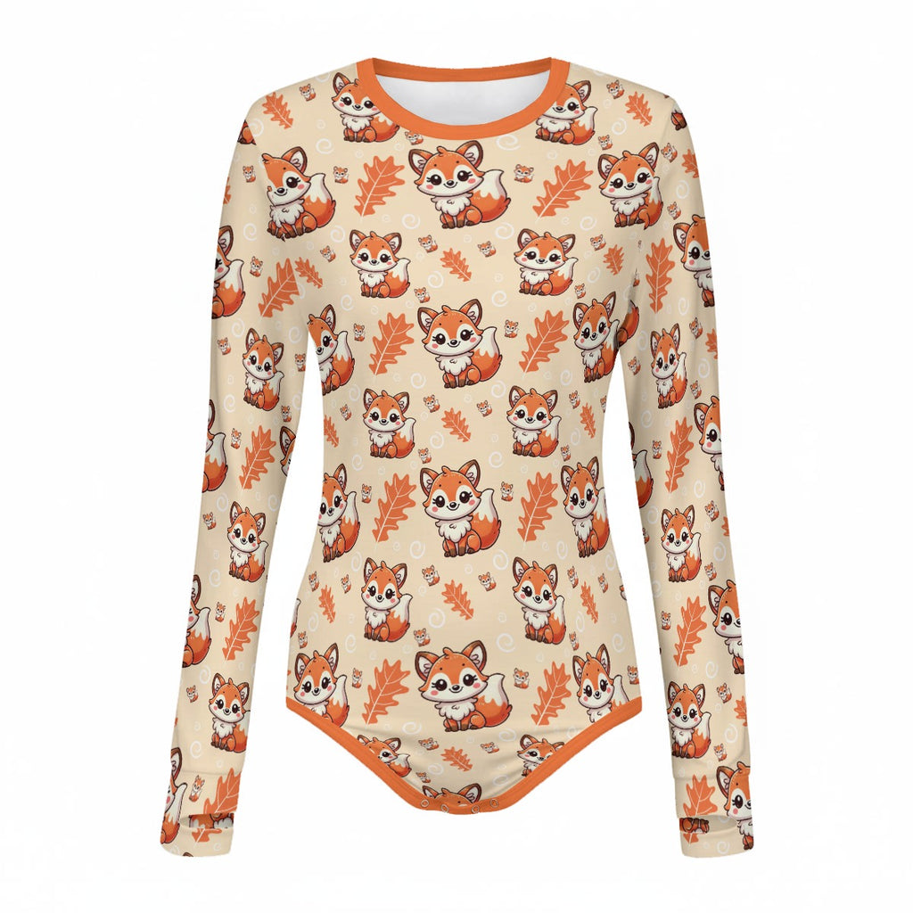 Foxy Fall Long Sleeve CuddleSuit