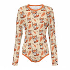 Foxy Fall Long Sleeve CuddleSuit