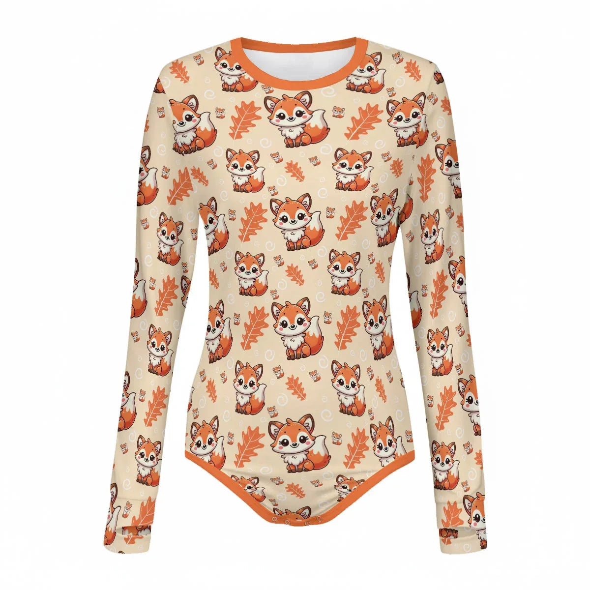 Foxy Fall Long Sleeve CuddleSuit - Puppy's Aesthetics