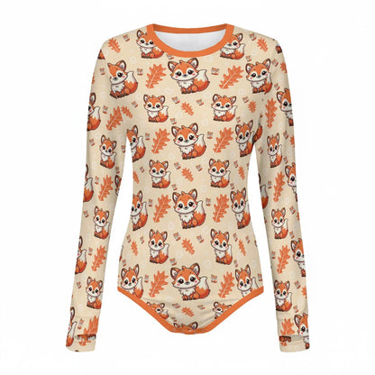 Foxy Fall Long Sleeve CuddleSuit - Puppy's Aesthetics