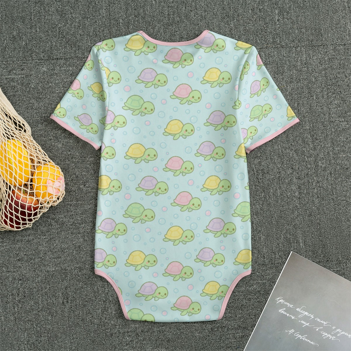 Tiny Turtle Short Sleeve CuddleSuit