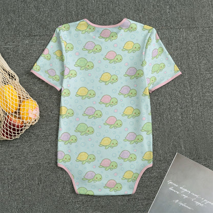 Tiny Turtle Short Sleeve CuddleSuit