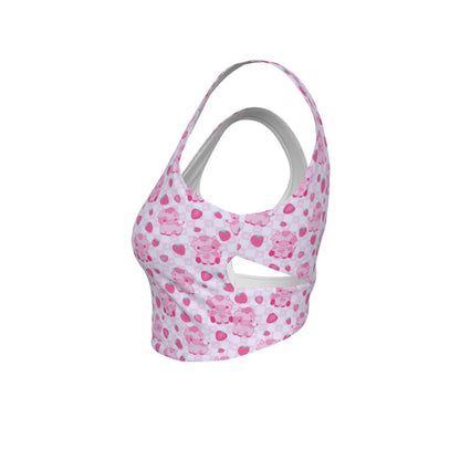Berry Moo Cross-Back Sports Bra