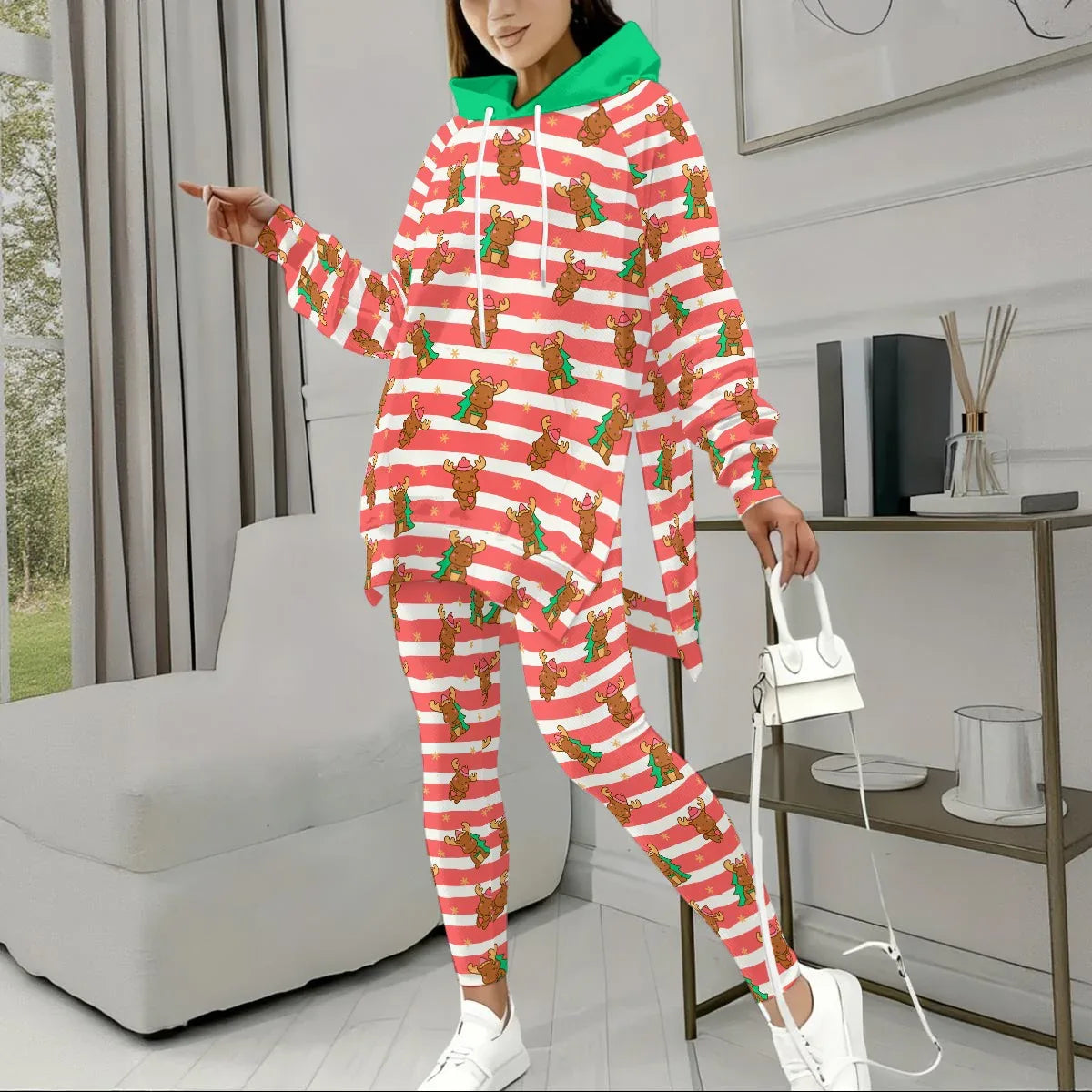 Merry Moose Stretch Hoodie Set - Puppy's Aesthetics