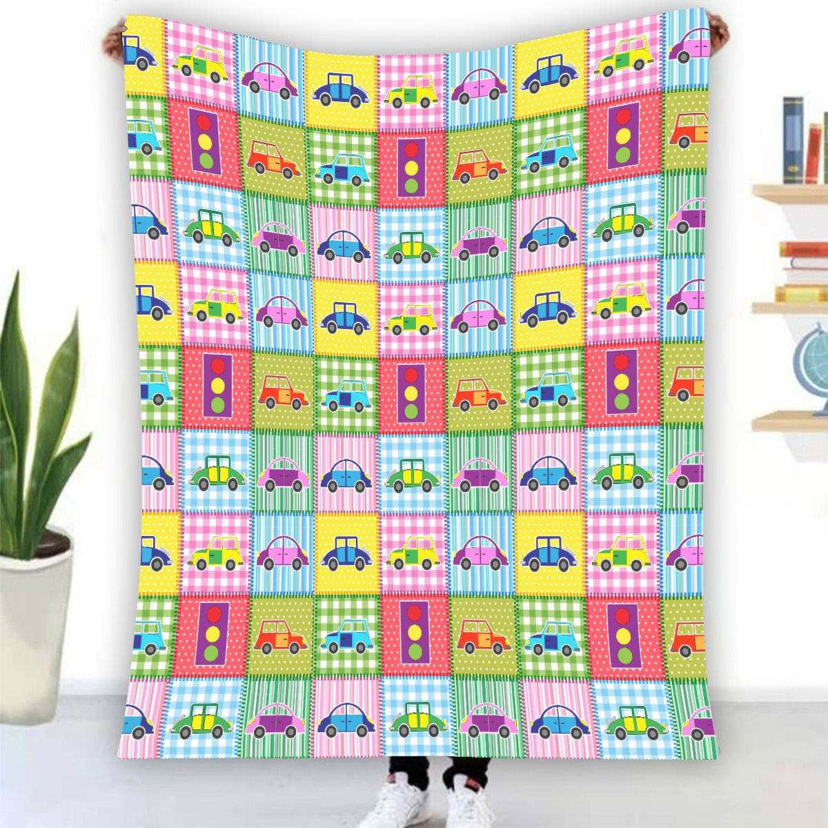Little Driver Flannel Throw Blanket