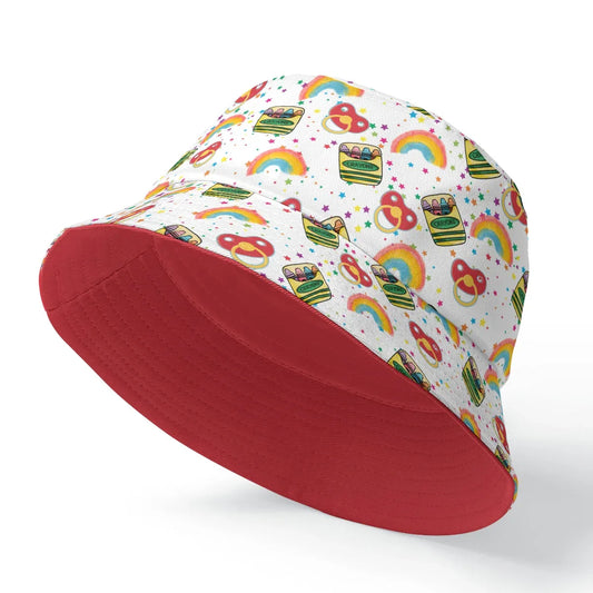Tiny Artist Bucket Hat - Reversible Color Pop - Puppy's Aesthetics