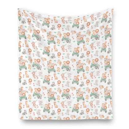 Sweet Safari Soft Flannel Blanket - Puppy's Aesthetics