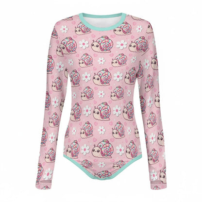 Snail Trails Long Sleeve CuddleSuit - Puppy's Aesthetics