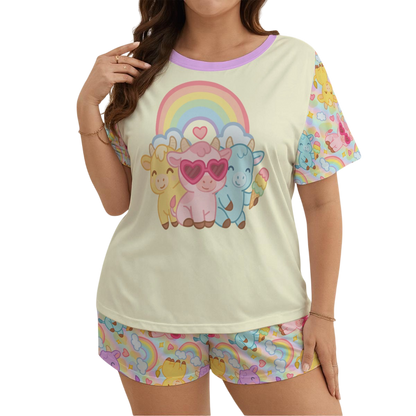Rainbow Moobaby Cozy Pajama Set