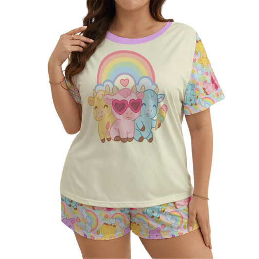 Rainbow Moobaby Cozy Pajama Set