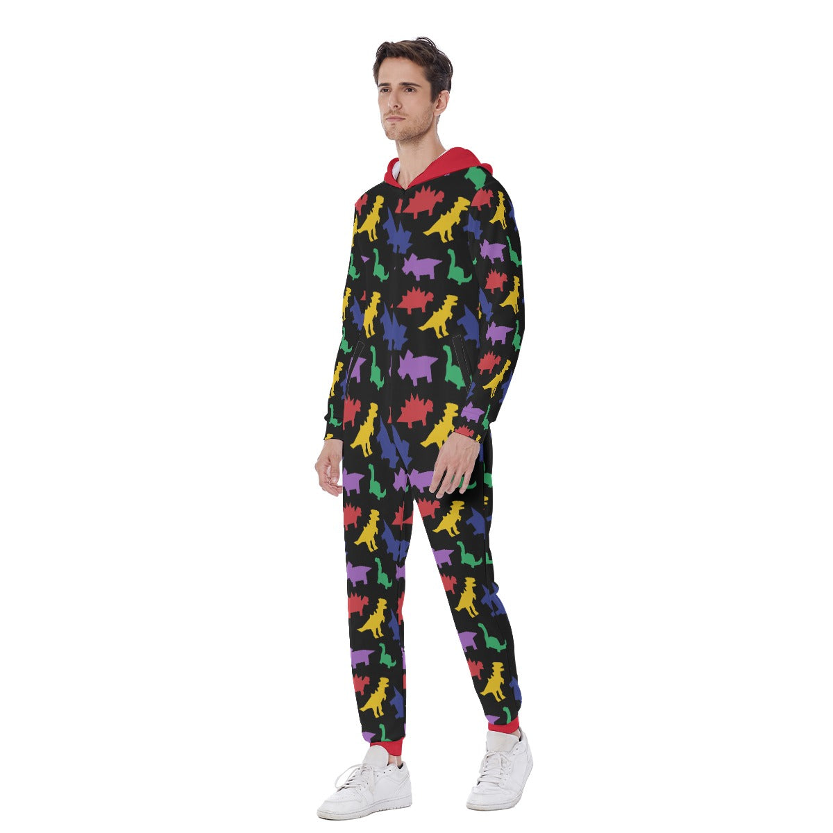 Colorful Lil Dinos Hooded Sleeper