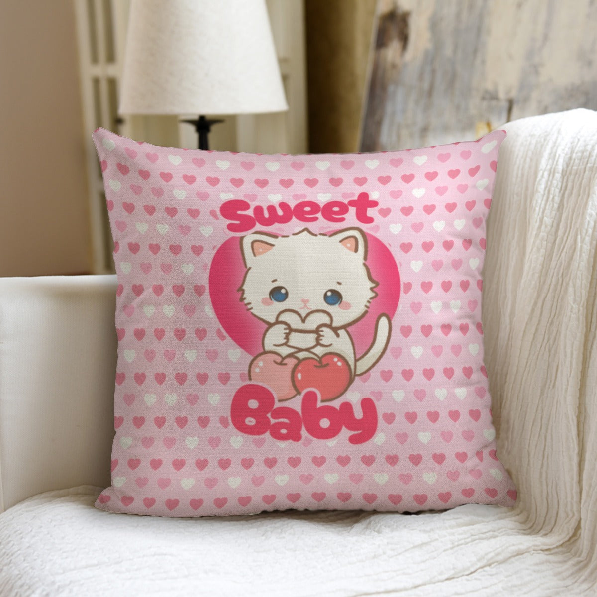 Sweet Baby Heart Throw Pillow
