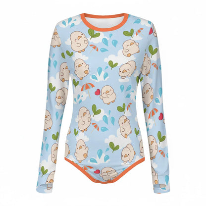 Chirpy Skies Long Sleeve CuddleSuit - Puppy's Aesthetics