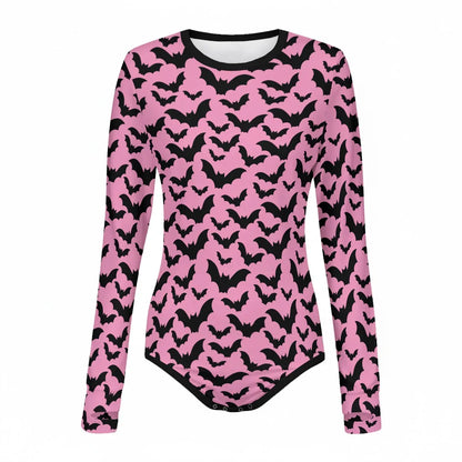 Pastel Batty Long Sleeve Bodysuit - Puppy's Aesthetics