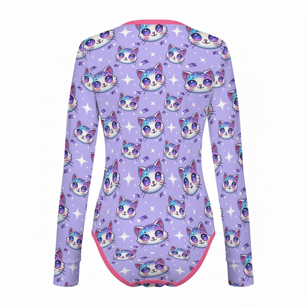 Galaxy Kitty Long Sleeve CuddleSuit