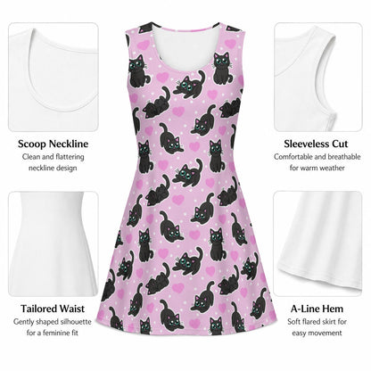 Midnight Meow Tank Dress