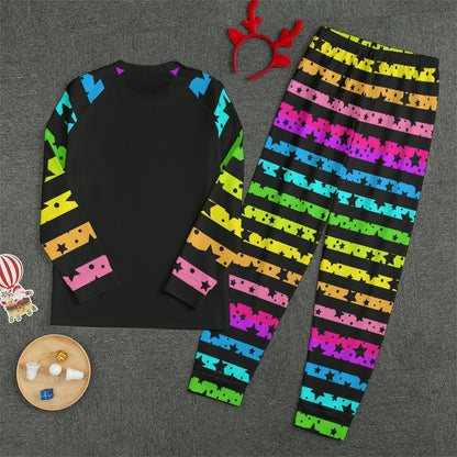 Neon Rainbow Unisex Pajama Set