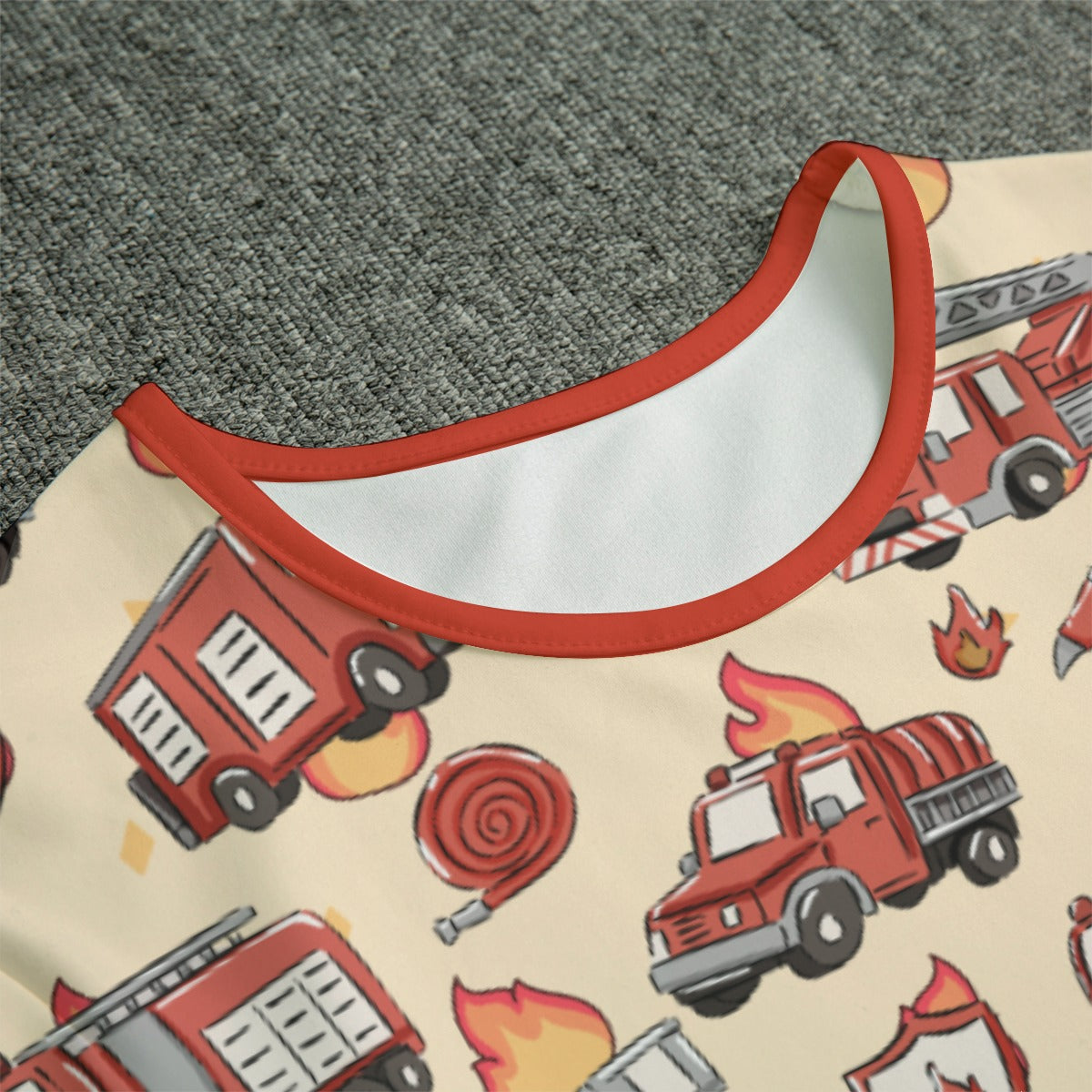 Little Firefighter Short Sleeve CuddleSuit