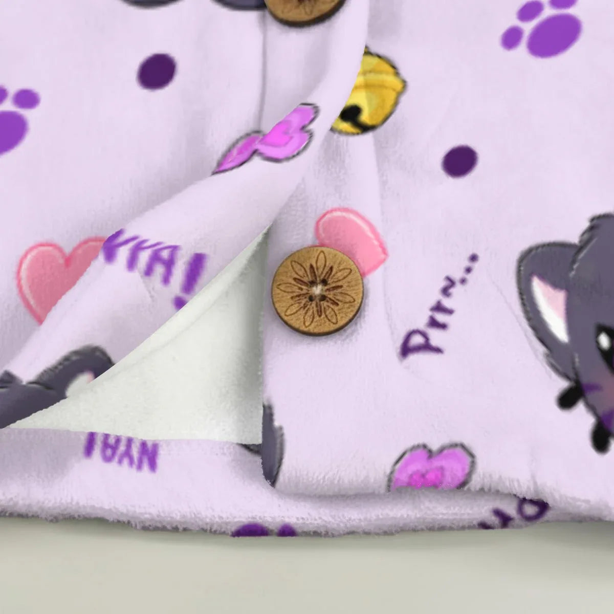 Purrfectly Playful Flannel Ears Hoodie - Puppy's Aesthetics