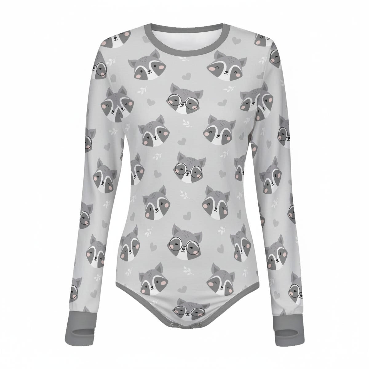 Sleepy Raccoon Long Sleeve CuddleSuit