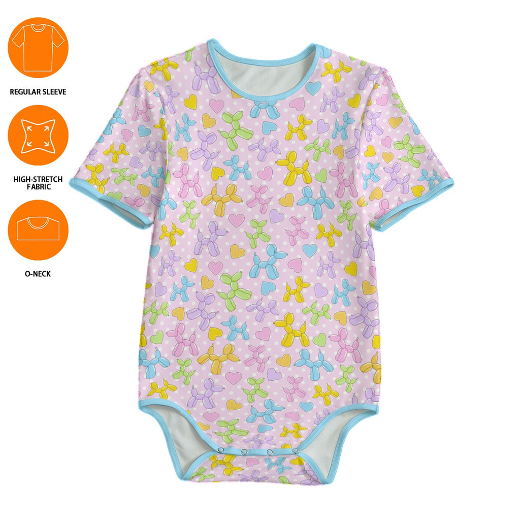Pastel Balloon Dogs Adult Unisex CuddleSuit