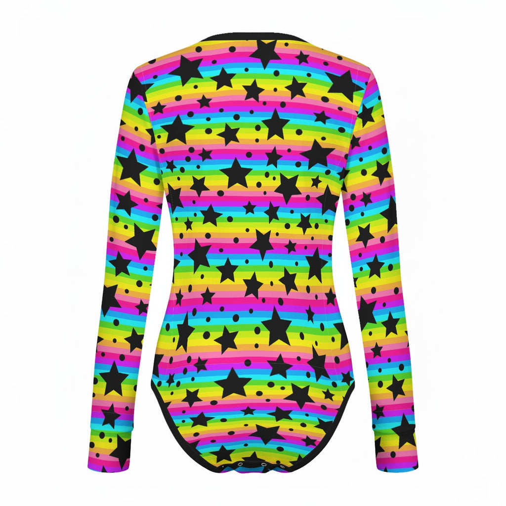 Starlite Stripes Long Sleeve CuddleSuit